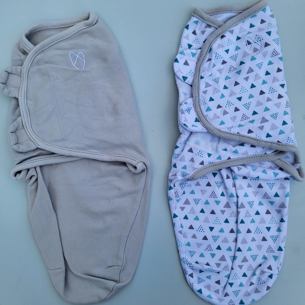 SwaddleMe Soft Gray Baby Swaddle Set Sm/Mef